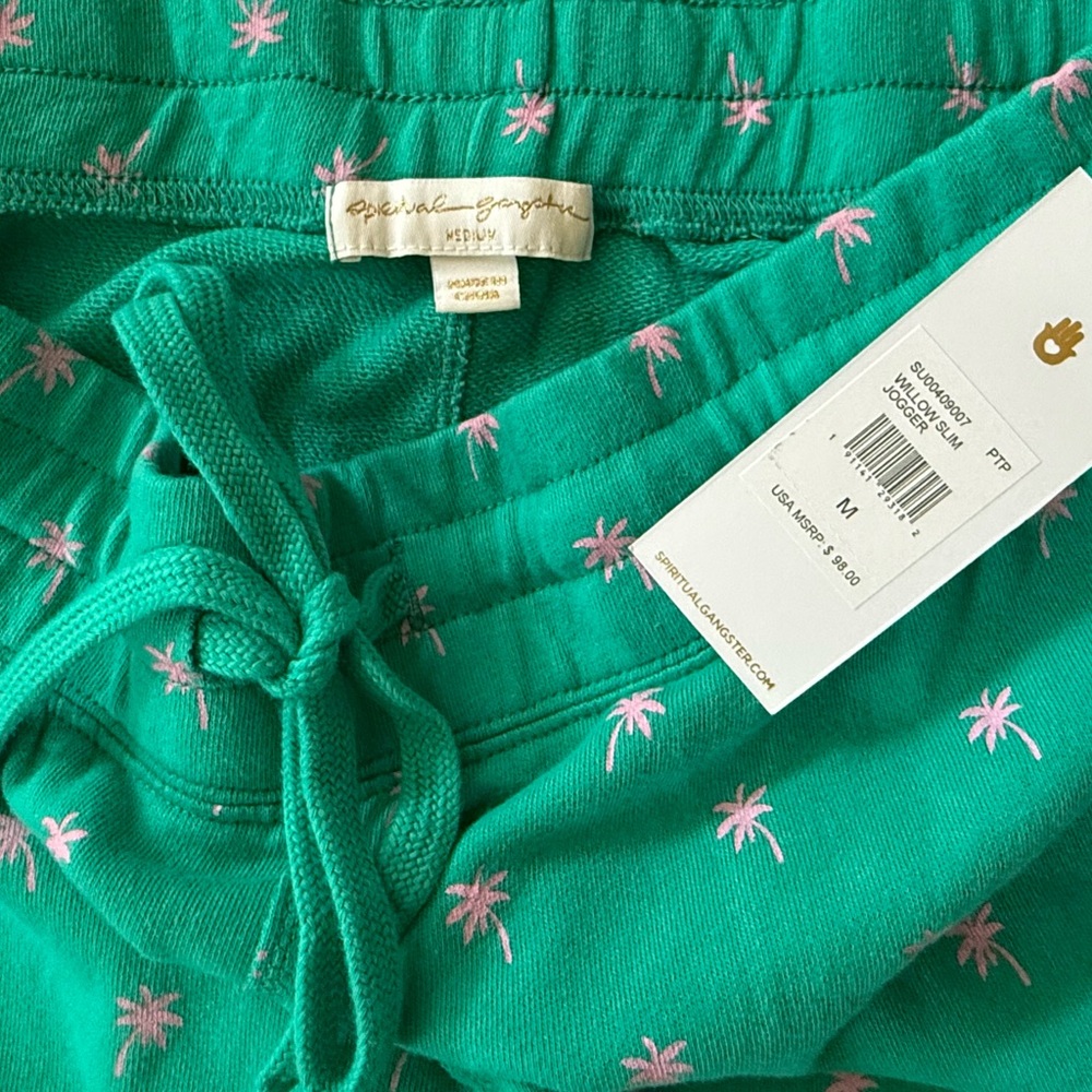 Spiritual Gangster Palm Tree Print Willow Slim Jogger - Picture 4 of 4
